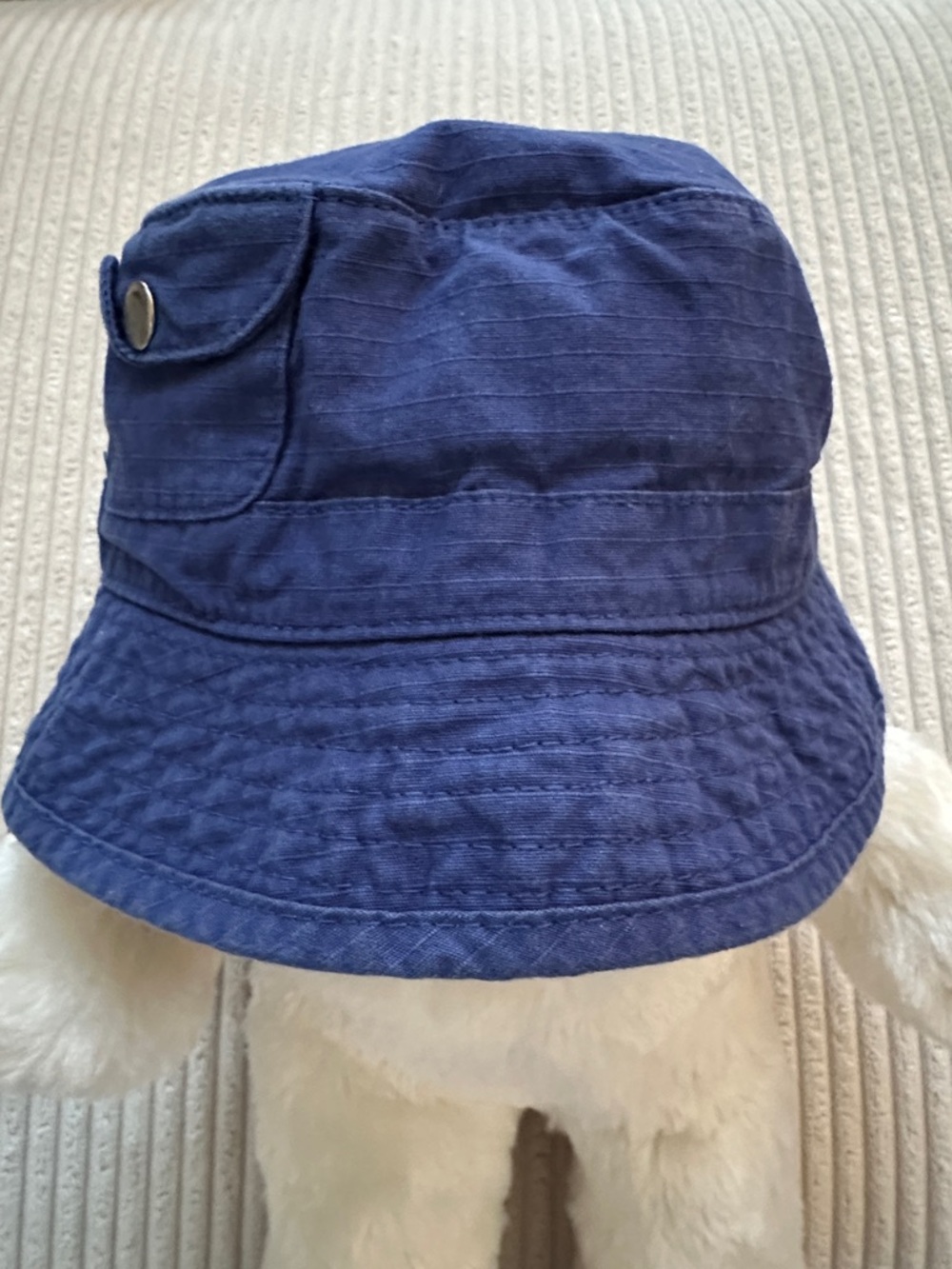 Kids Classic Navy Bucket Hat With Neck Flap One Size